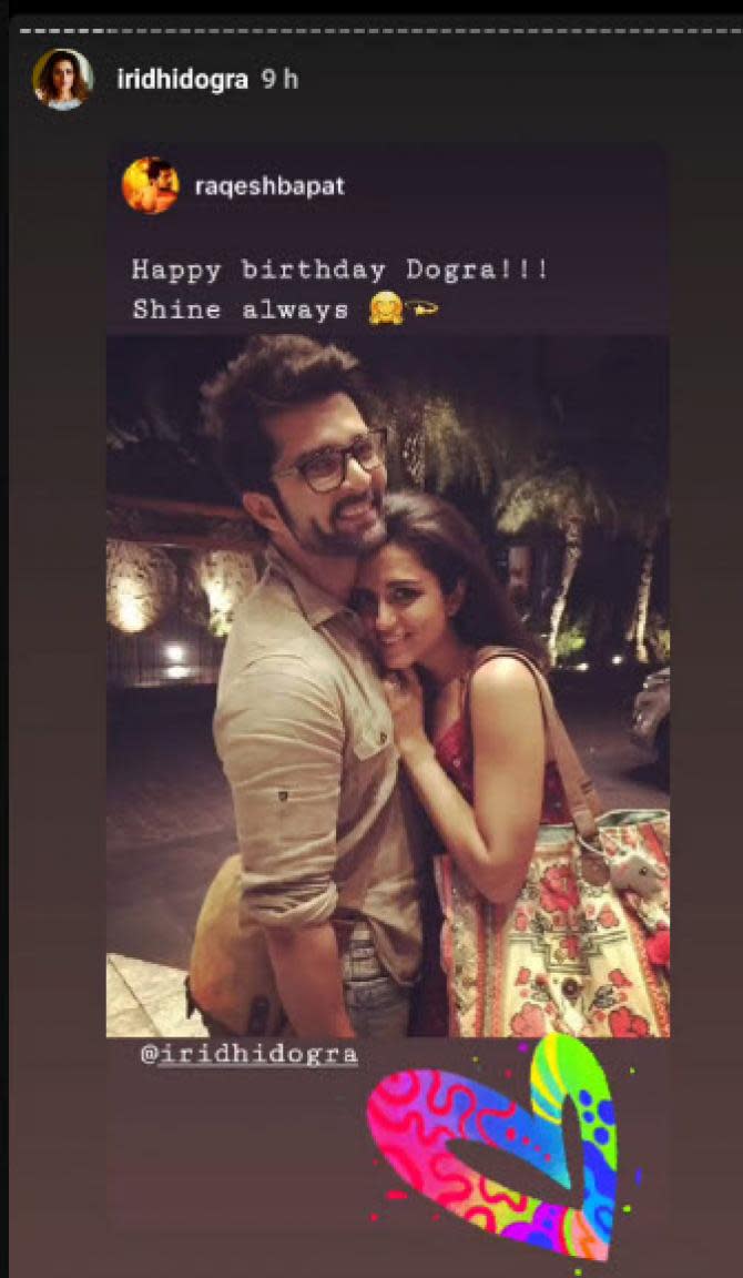 Raqesh Bapat Pours Beautiful Birthday Messages For Ex Wife Ridhi Dogra