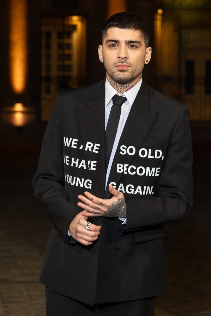 Zayn Malik at Paris Fashion Week in January 2024. WireImage