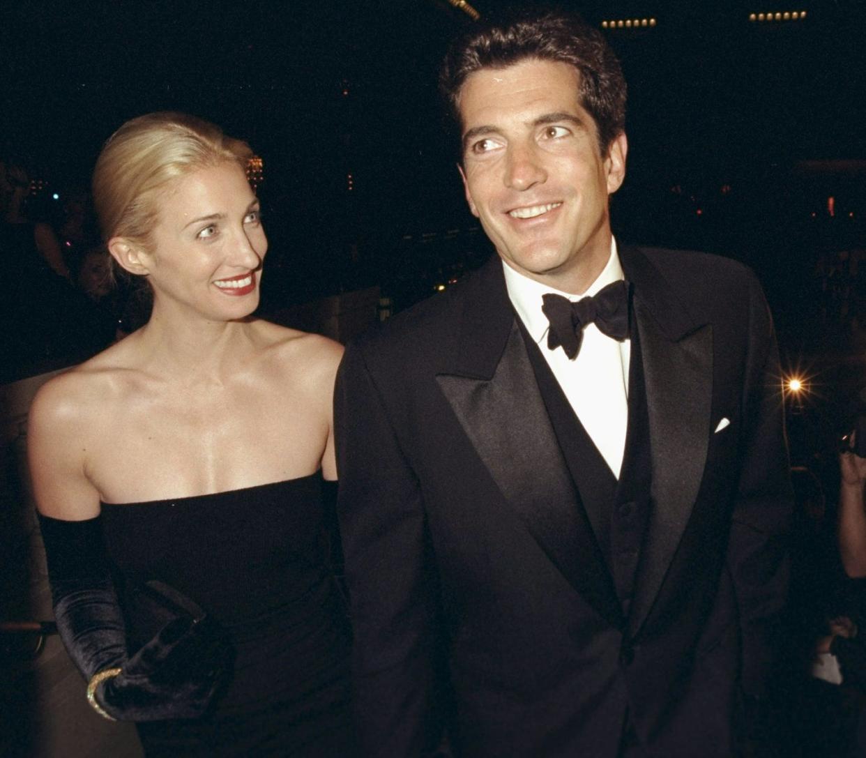 John F Kennedy Jr and his wife, Carolyn Bessette Kennedy,