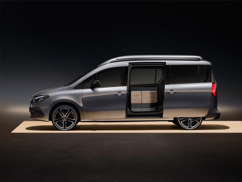 Mercedes-Benz's concept EQT Marco Polo electric camper van.