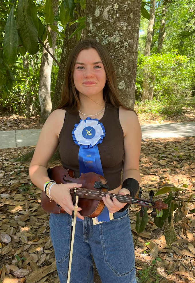 Katy Hill was named Florida Fiddler's Association State Fiddle Champ, 2023.