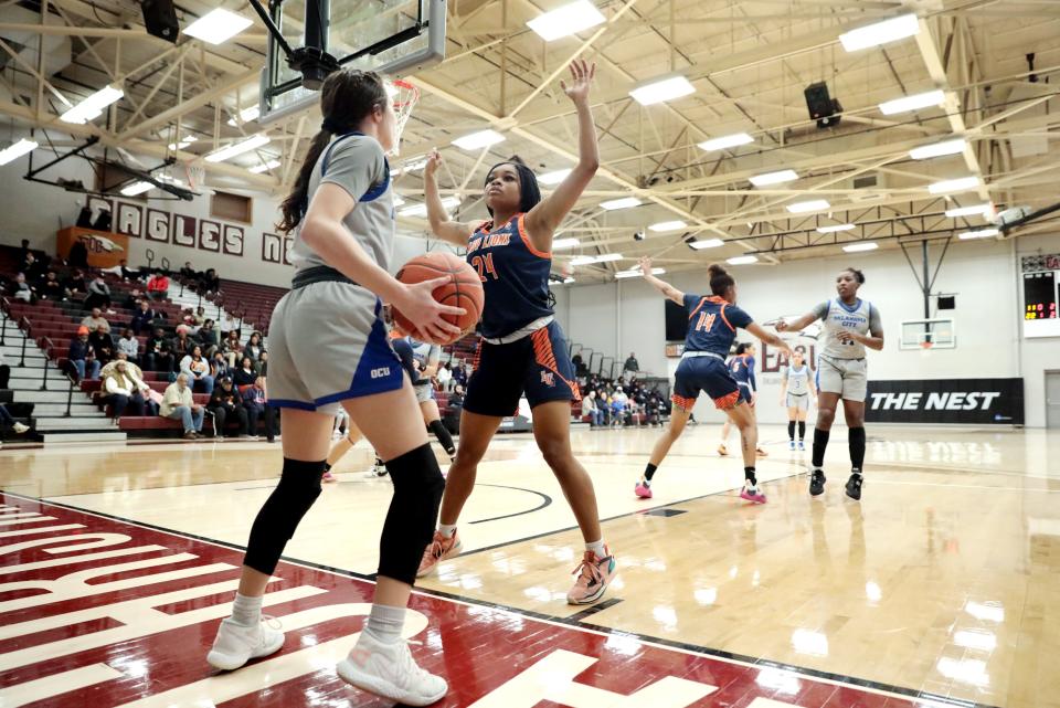 Oklahoma City University women play Langston at Oklahoma Christian University's gymnasium on Jan. 26 in Oklahoma City.