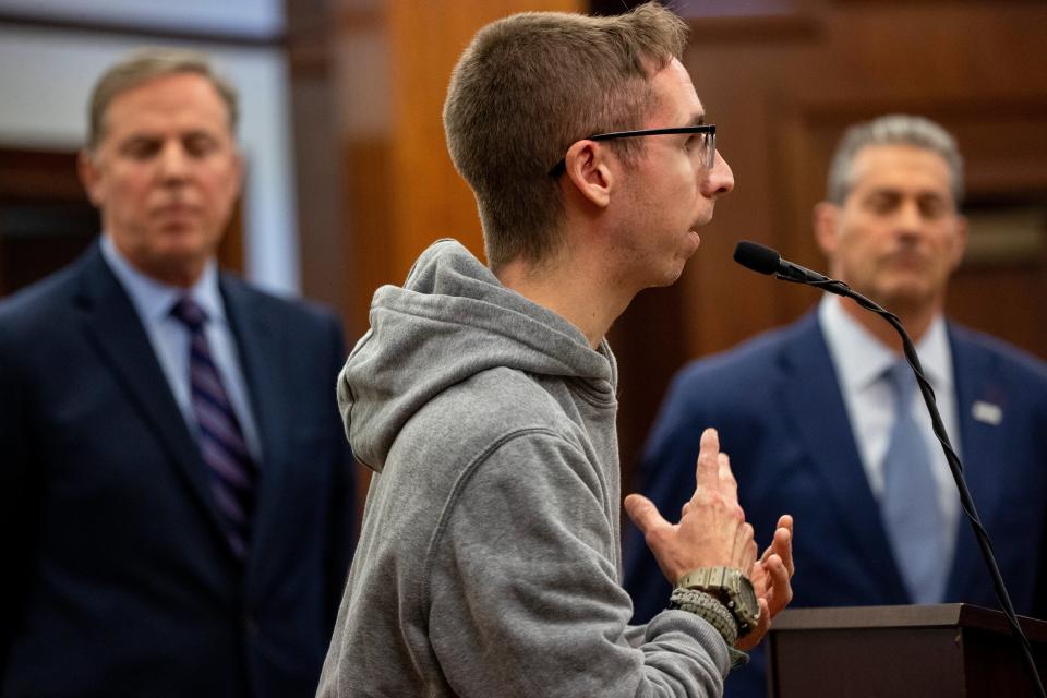 Tony Satterfield addresses the court during Alex Murdaugh’s sentencing (AP)