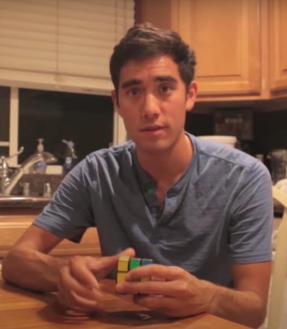 Zach King turns a Rubik's Cube into candy in a 2013 YouTube video