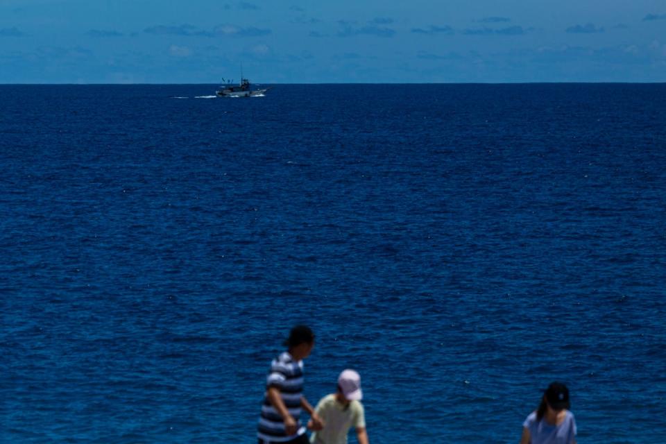 A marine vessel sails close to the coast in Hualien, Taiwan (Getty)