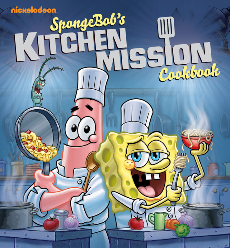 In this book cover image released by Wiley, "SpongeBob's Kitchen Mission Cookbook," featuring characters from the Nickelodeon animated series, is shown. (AP Photo/Wiley)