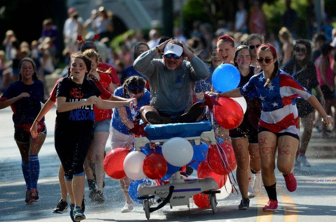 The Bed Race in 2017.