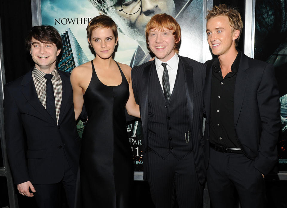 Harry Potter and the Deathly Hallows Pt 1 NYC premiere 2010 Daniel Radcliffe Emma Watson Rupert Grint Tom Felton