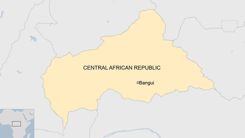 A map of the Central African Republic.