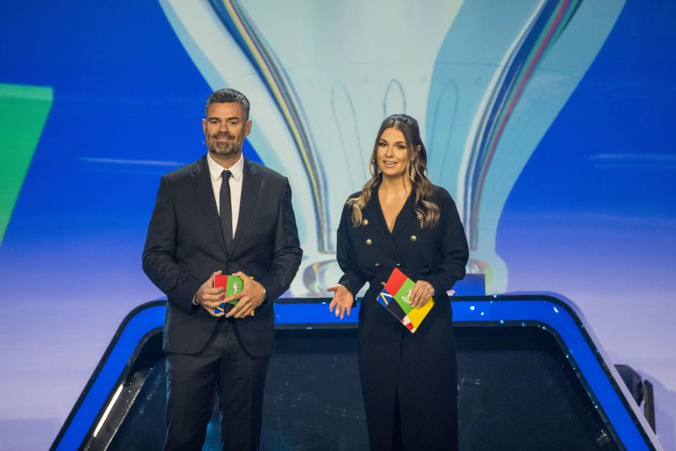Pedro Pinto, left, our Uefa draw king (Getty Images)