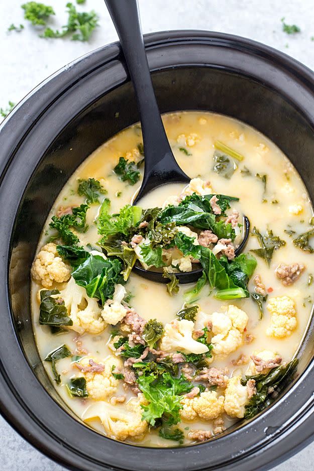 Slow-Cooker Low Carb Zuppa Toscana Soup