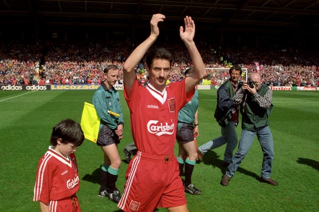 LIVERPOOLS’ IAN RUSH APPLAUSE