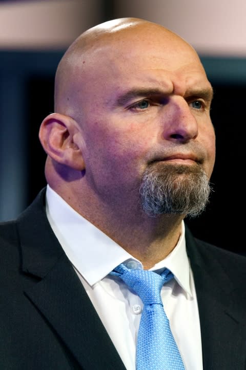 Democratic Pennsylvania Senate candidate Lt. Gov. John Fetterman participates in the Nexstar Pennsylvania Senate at WHTM abc27 in Harrisburg, Pa., on Tuesday, October 25, 2022.