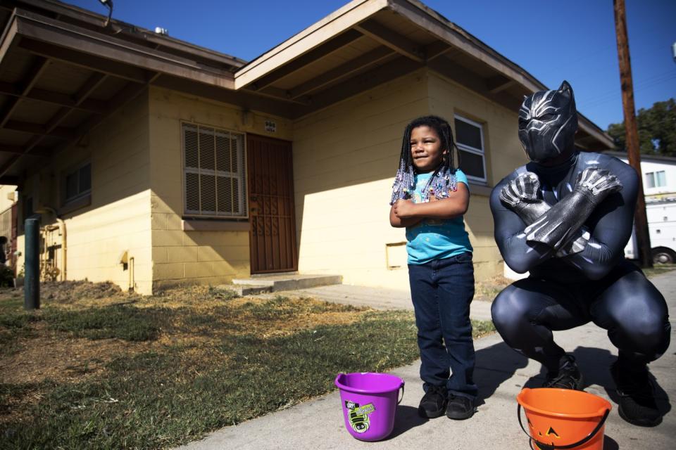 Rakeem Addison, poses with Aadori Jackson, 4.