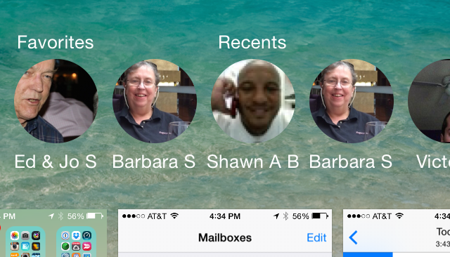 iOS 8 Feature: Favorites & Recents