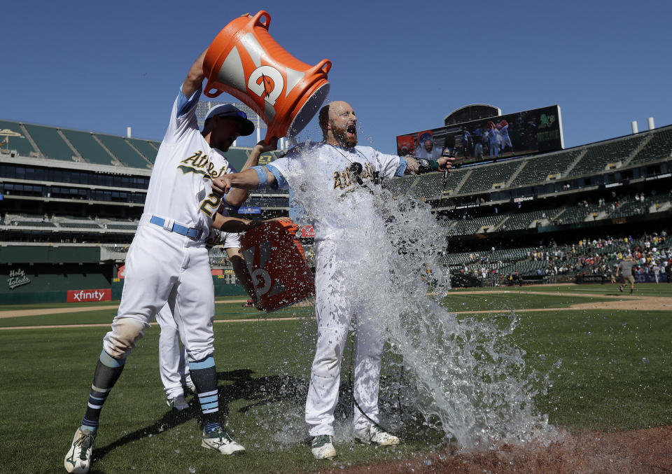 The Oakland Athletics are the most surprising postseason contenders in baseball. (AP Photo)