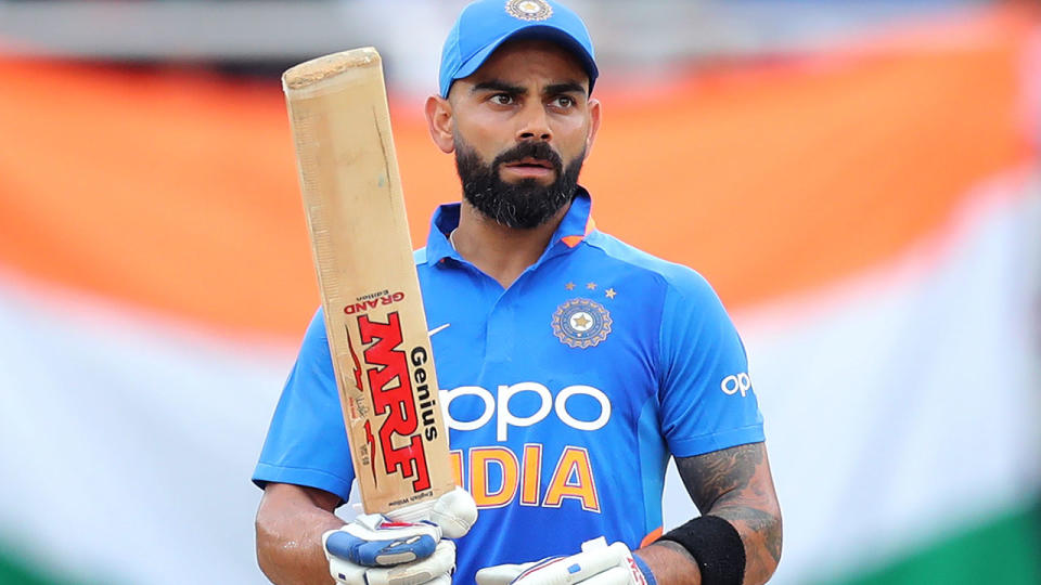 Virat Kohli, pictured here during a one-dayer for India.