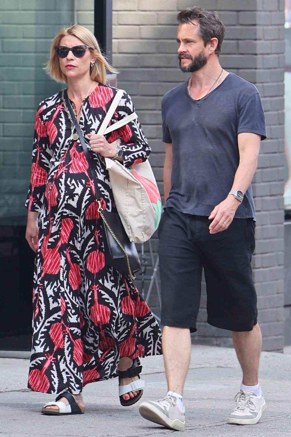 <p>T.JACKSON / BACKGRID</p> Claire Danes and Hugh Dancy in New York City on June 27, 2023