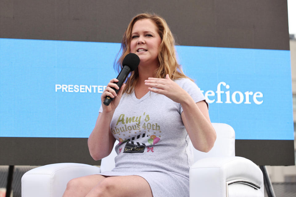 NEW YORK, NEW YORK - JUNE 12: Amy Schumer speaks onstage at Storytellers: Amy Schumer & Emily Ratajkowski during the 2021 Tribeca Festival at Spring Studios on June 12, 2021 in New York City. (Photo by Dimitrios Kambouris/Getty Images for Tribeca Festival)