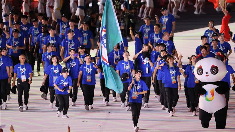 成都世大運開幕式台灣以第104順位登場。（圖／國際大學運動總會（FISU）提供）