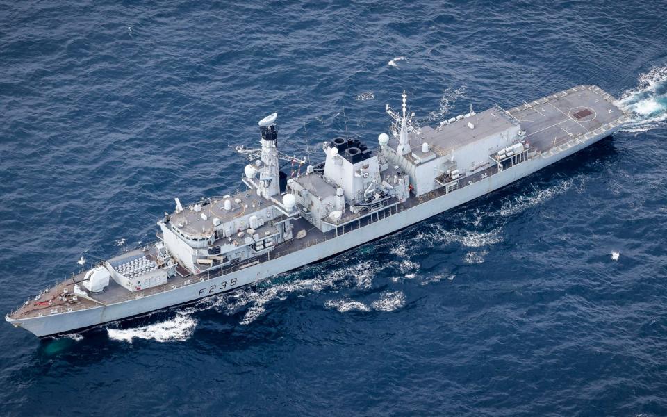 HMS Northumberland at sea