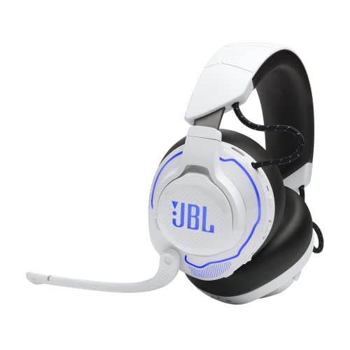 JBL Quantum 910P Wireless - Gaming Headset for Playstation (White),White/Blue, Medium