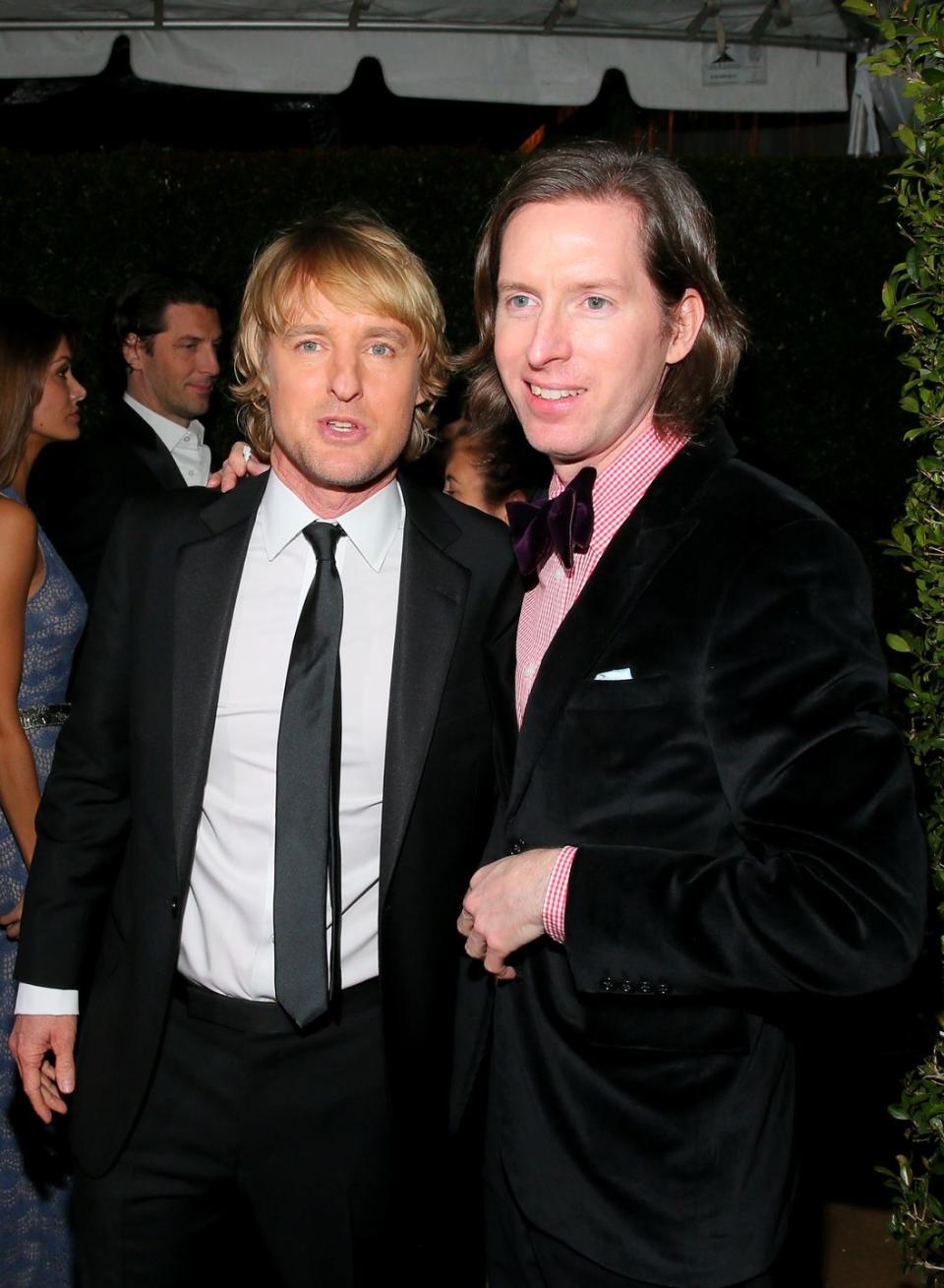 <p>University of Texas alums Owen Wilson and Wes Anderson got into their fair share of trouble during the days on The Forty Acres. One especially hilarious adventure involved literally breaking into their shared Austin apartment—the incident would serve as the inspiration for Anderson’s first feature film, <em>Bottle Rocket</em>. The dynamic duo's rapport stayed strong for years after college. "I feel like that’s as strong a friendship now as it’s ever been," <a href="https://www.laweekly.com/the-road-wes-traveled/" rel="nofollow noopener" target="_blank" data-ylk="slk:said;elm:context_link;itc:0;sec:content-canvas" class="link ">said</a> the filmmaker of his connection with Wilson in 1999. "And we still have several movies we want to do together."</p>