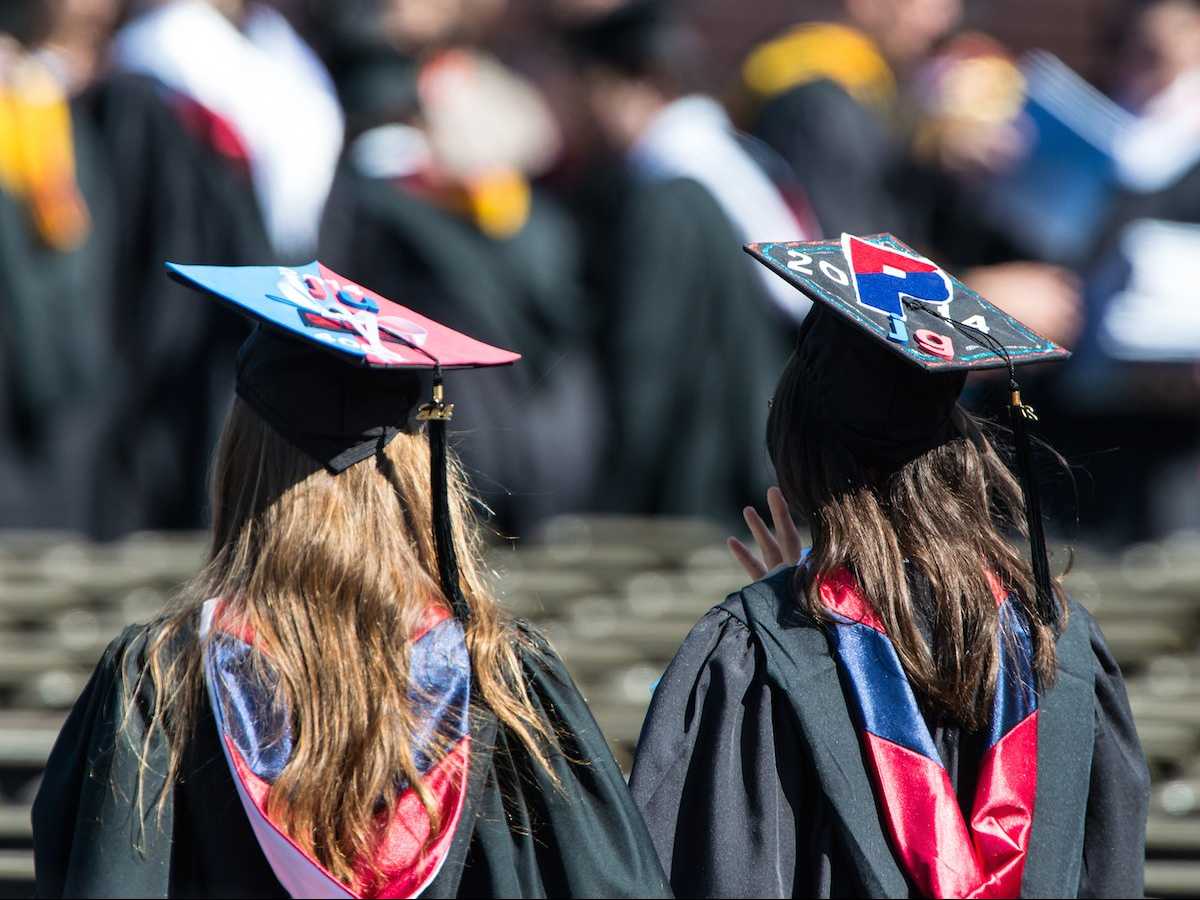 Graduates at Commencement