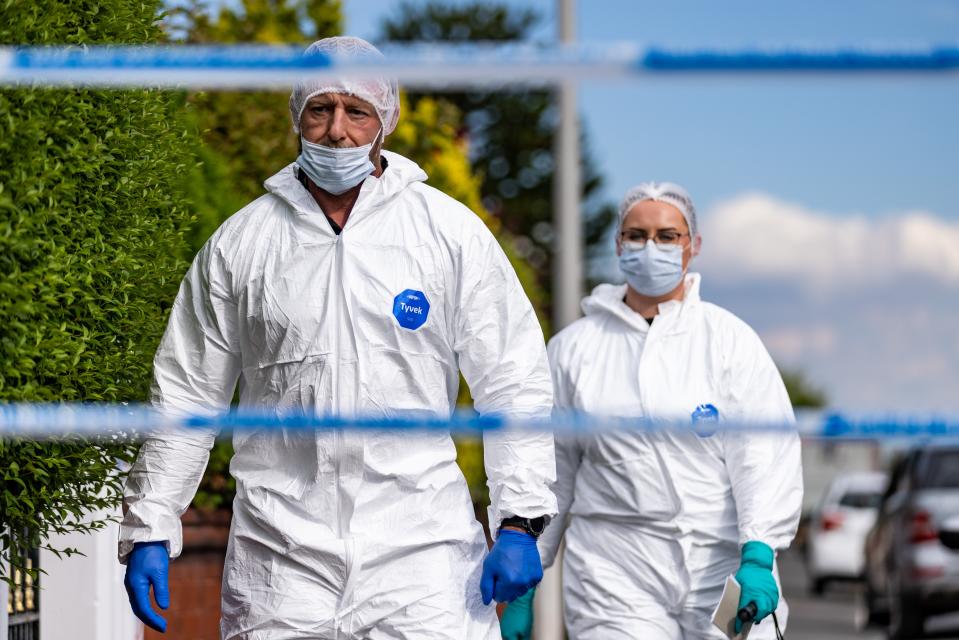 Forensic officers at the scene (James Speakman/PA Wire)