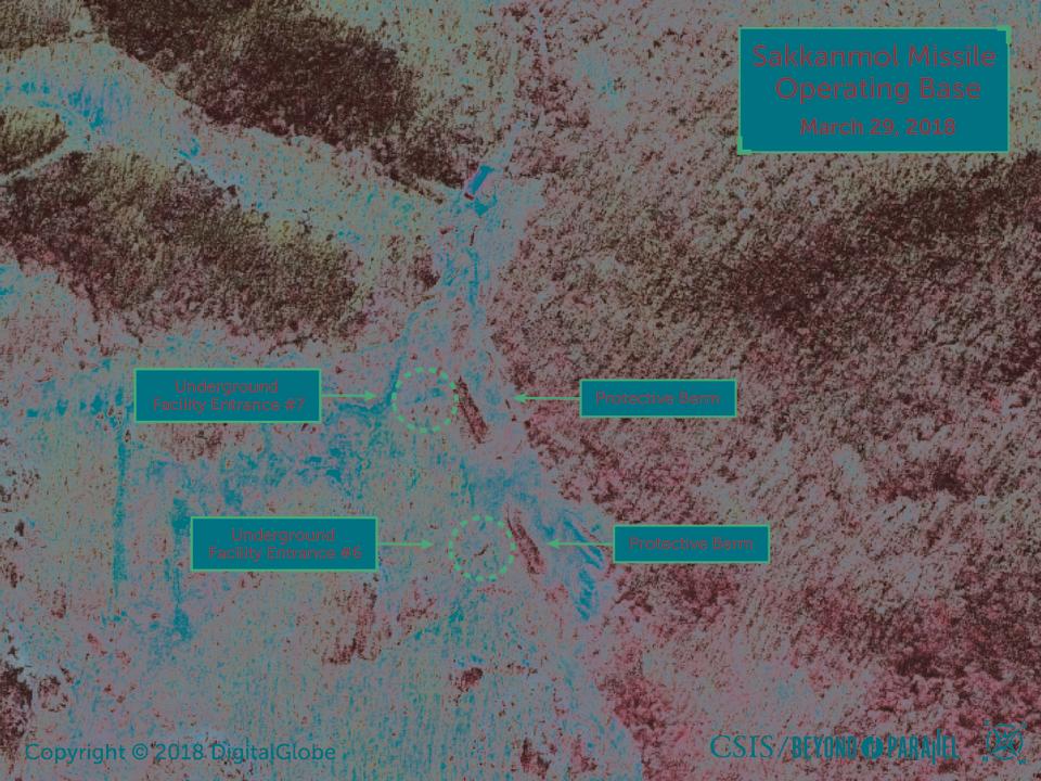 A Digital Globe satellite image shows what CSIS reports is an undeclared missile operating base at Sakkanmol