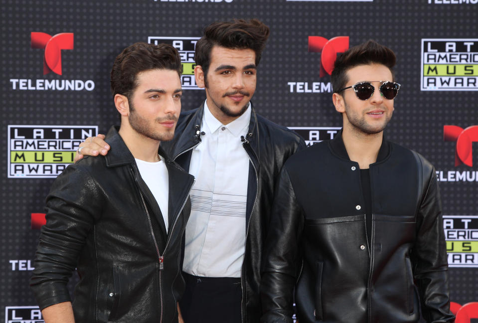 Il Volo. Da sinistra: Gianluca Ginoble, Ignazio Boschetto, Piero Barone. (Photo by Paul A. Hebert/Invision/AP)