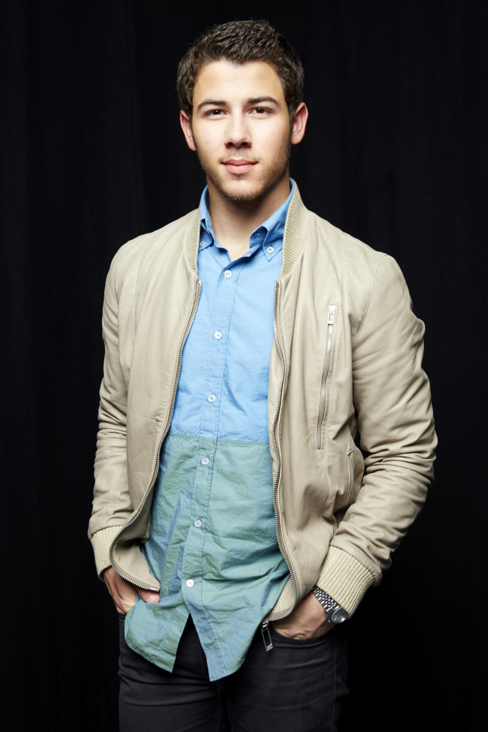 Nick Jonas, of American pop rock band The Jonas Brothers, poses for a portrait, on Tuesday, April 9, 2013 in New York. (Photo by Dan Hallman/Invision/AP)