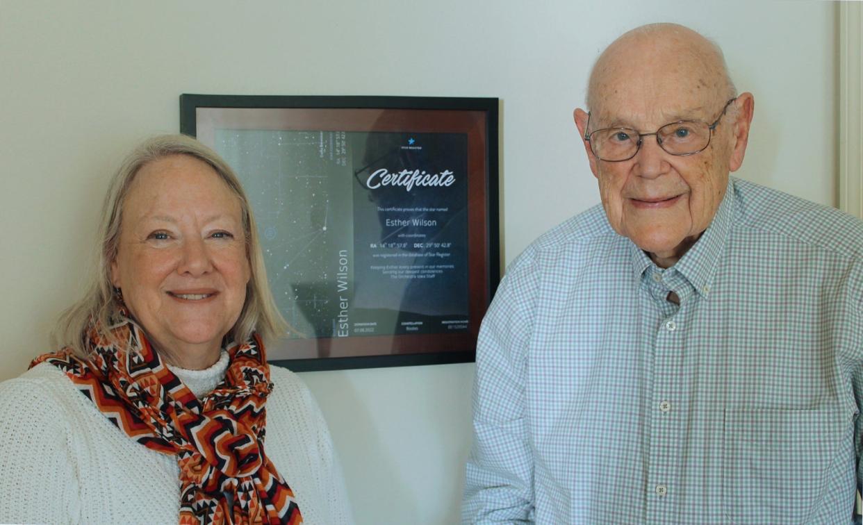 In recognition of his daughter Joyce Barrett's (left) career launch at Iowa State University Musuems, Myron "Mike" Wilson (right) has created a $100,000 endowment for the organization.