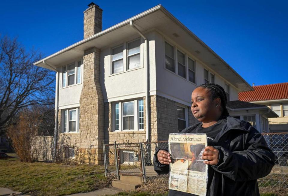 “I’ve had a good life. I’ve had some bad times. Overall, it’s good. … I’m still here,” said Tashay Campbell who, at age 6 on Feb. 4, 1994, was shot in the face by a stray bullet that pierced her grandmother’s home. Her story, as an example of the toll of gun violence on children, made The Star’s front page, which she kept and laminated.