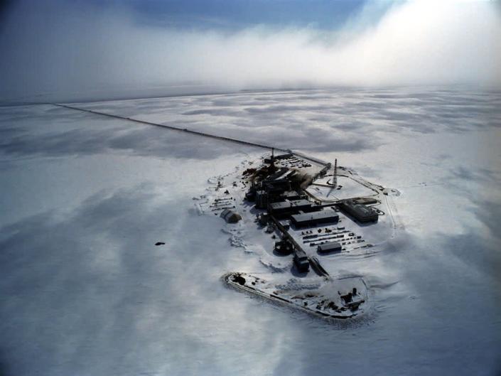 This photo provided by BP shows the company&#39;s Prudoe Bay oil field facility in in Prudoe Bay, Alaska (Getty Images)