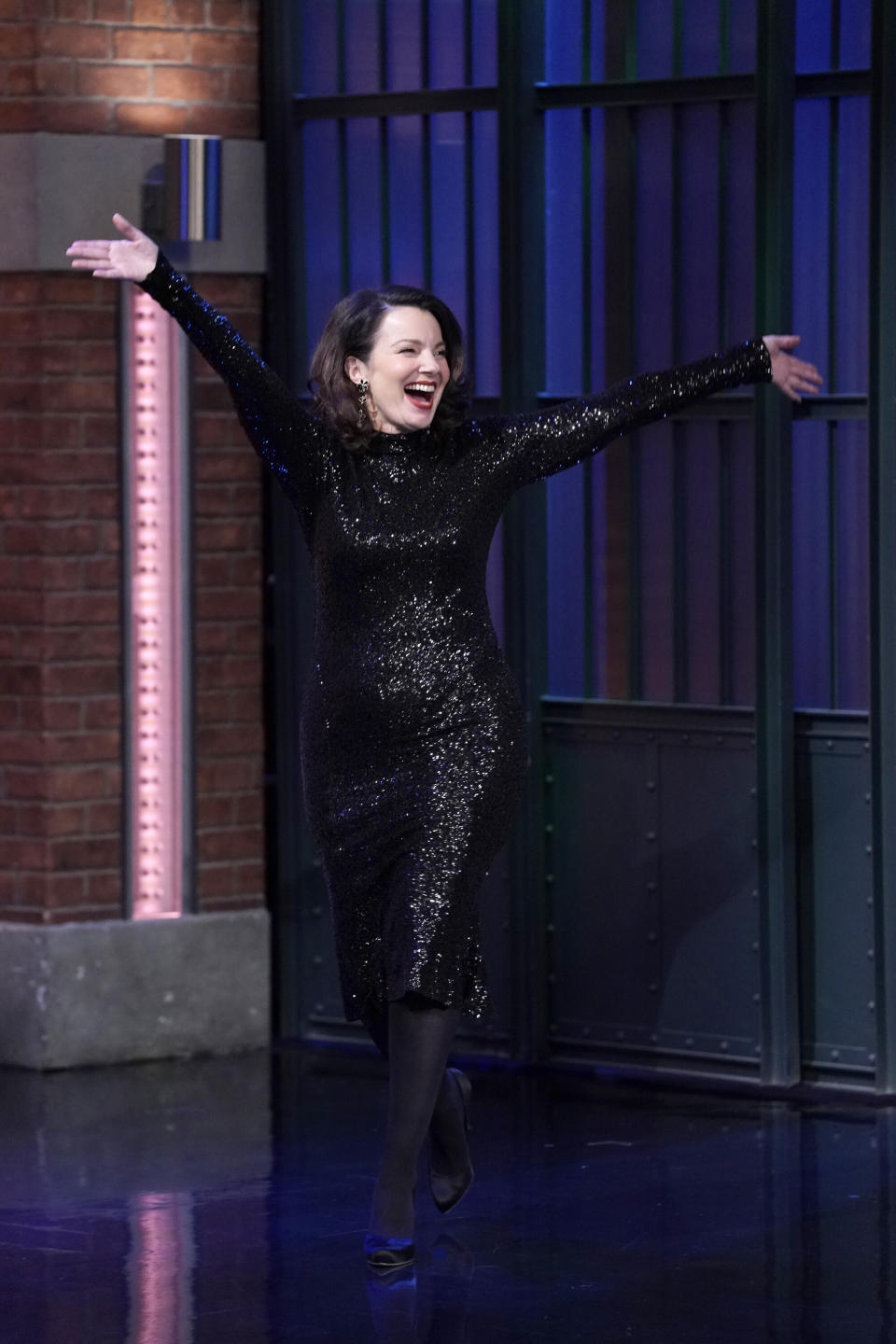 Fran Drescher on "Late Night With Seth Meyers" in New York City on Feb. 3.