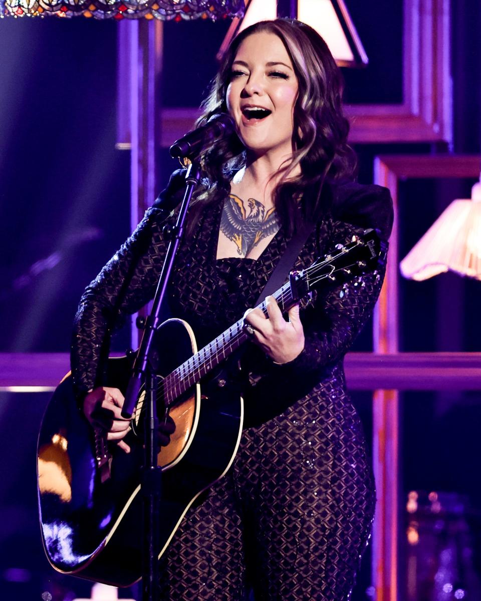 Ashley McBryde performs during the 57th Annual Country Music Association Awards in Nashville, Tenn., Wednesday, Nov. 8, 2023.