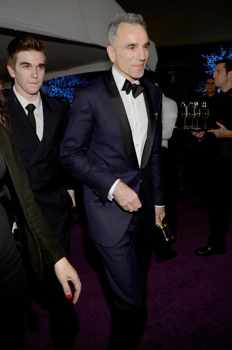 Gabriel con su padre en la ceremonia de los Oscar en la que el actor obtuvo el premio por Lincoln