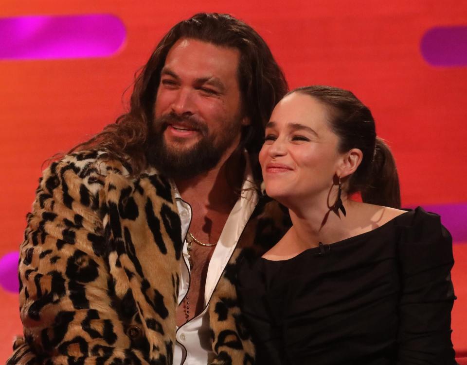 Jason Momoa and Emilia Clarke