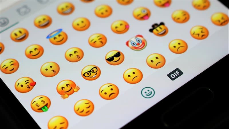 Emojis are pictured on a SmartPhone. Business Insider reports that several new emojis are up for approval this year by the Unicode Consortium.