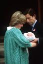 <p>The new mom introduced the world to her first son on June 21, 1982, with her hair perfectly swept back on the front and sides. </p>