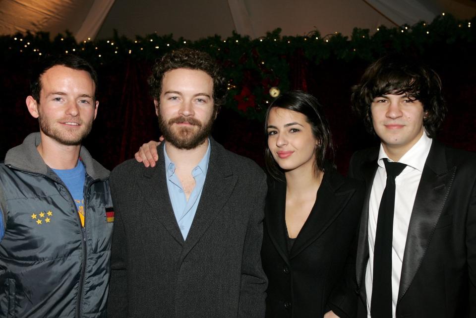 (L-R) Brothers and sister Chris Masterson, Danny Masterson, Alanna Masterson and Jordan Masterson pose backstage during the Church of Scientology's Christmas Stories XIV at the Church of Scientology Celebrity Centre on December 1, 2006, in Hollywood, California.