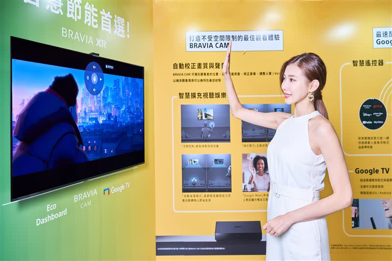 Sony推出可與BRAVIA XR機種搭配的智慧配件BRAVIA CAM，支援無須遙控器即可切換頻道、調整音量的手勢控制功能。（圖／品牌業者提供）