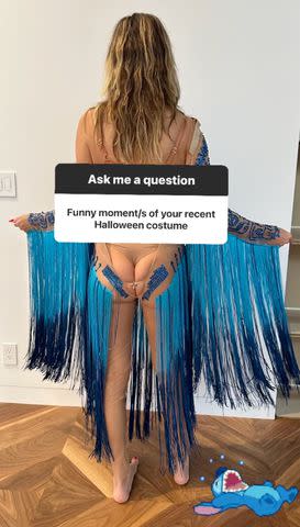 <p>Heidi Klum/Instagram</p> Heidi Klum shares a behind-the-scenes look at her 2023 Halloween costume