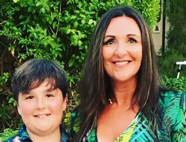 Former Thomas Cook employee Andrea Yates and her son. Photo: Andrea Yates / Yahoo Finance UK