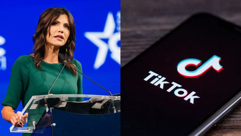 The South Dakota governor signed the executive order yesterday, immediately banning TikTok from state government devices. 