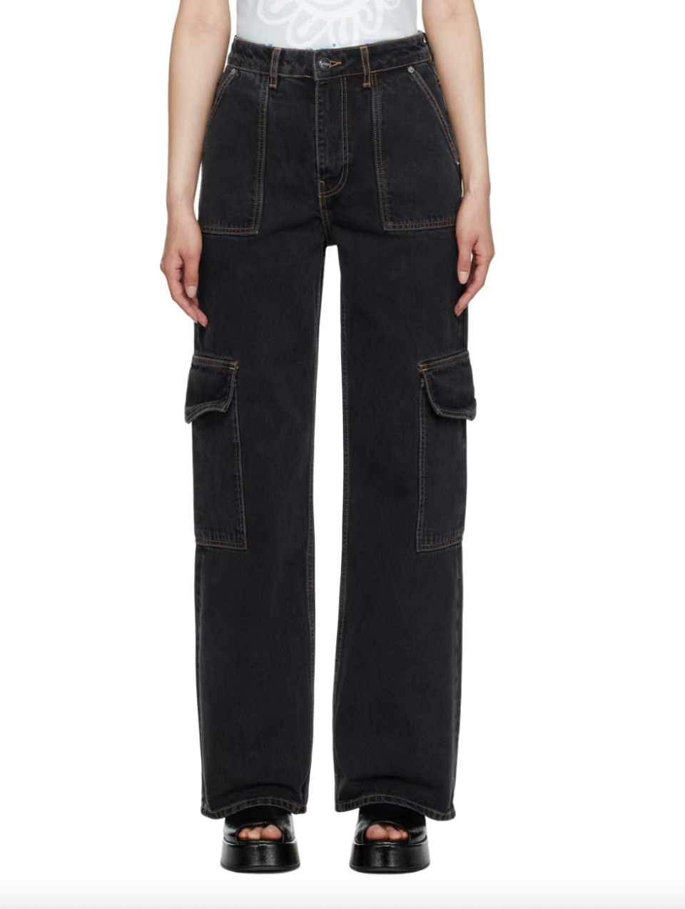 ganni jeans black