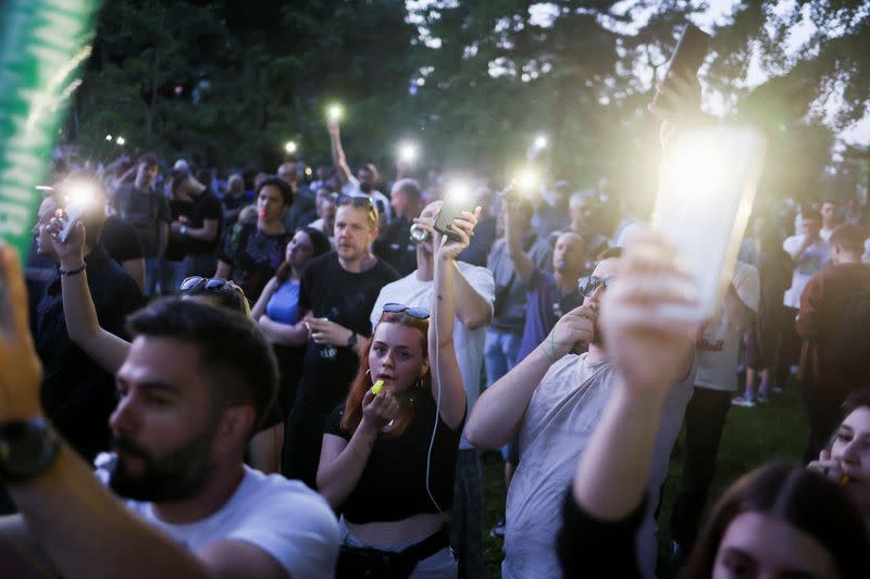 Serbian opposition parties protest against violence and in reaction to the two mass shootings, in Belgrade