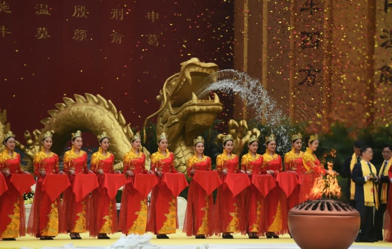 The avowedly atheist Communist Party is promoting worship of the ancient figure known as the Yellow Emperor, as it seeks to bolster its legitimacy -- and emphasise Chinese blood ties