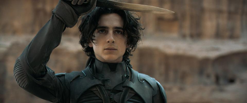 Timothée Chalamet as Paul Atreides in a still from the upcoming movie "Dune."